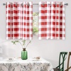 image:imageDriftAway Buffalo Plaid Blackout Curtains 2 Panels W52 x L54 RedRed